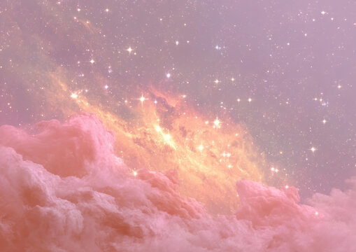 夢幻星云粉嫩云彩