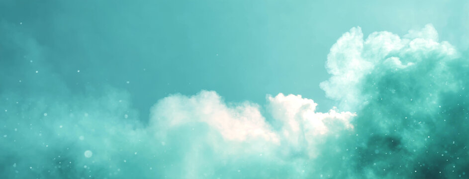 夢幻青藍天空與棉花糖般的云朵
