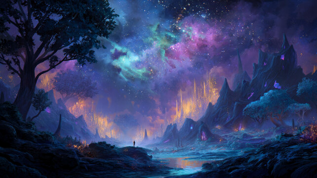 夢(mèng)幻星空下的奇幻秘境