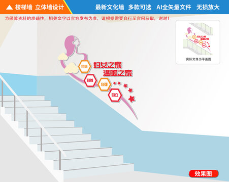 婦女之家樓梯文化墻