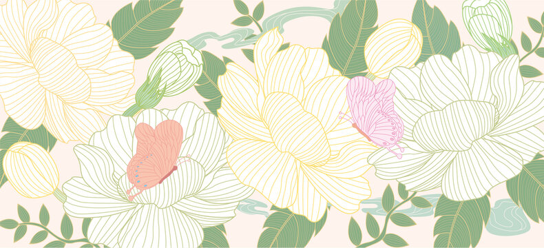 手繪茉莉花插畫