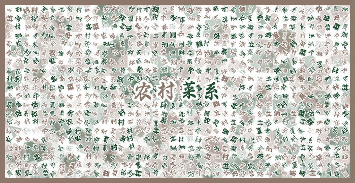 農(nóng)村菜系文字裝飾畫
