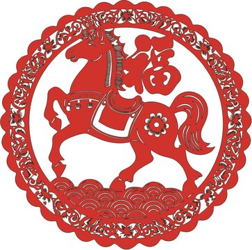 馬上有福墻貼