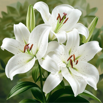 白色百合花高清特寫