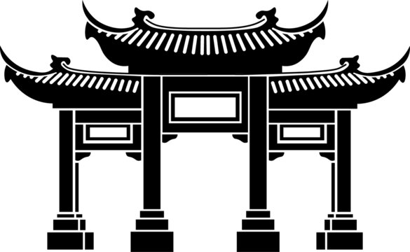 中式傳統(tǒng)牌坊矢量圖