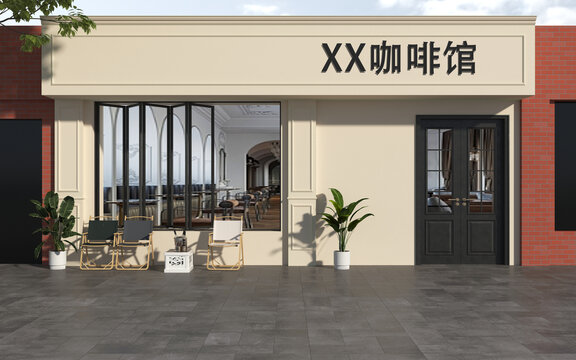法式咖啡館門頭