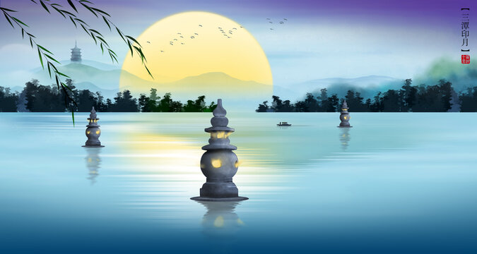 三潭印月