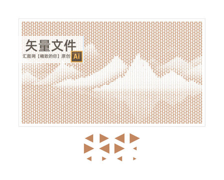 三角形漸變山