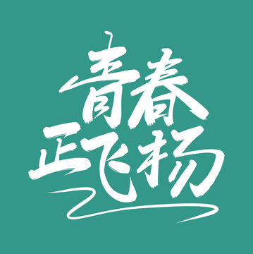 青春正飛揚(yáng)手寫字