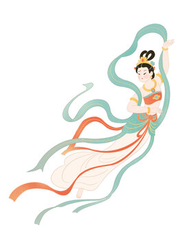 飛天仙女插畫