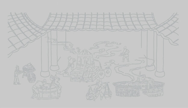 釀酒圖矢量