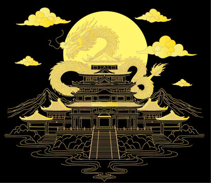 龍宮殿矢量