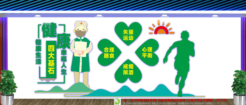 健康四大基石文化墻