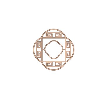 中式傳統(tǒng)鏤空窗欞圖案矢量插畫免扣元素