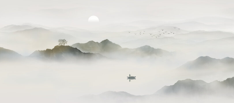 禪意山水畫