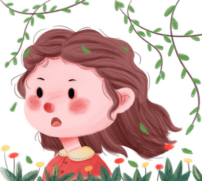手繪插畫頭像系列女生頭像