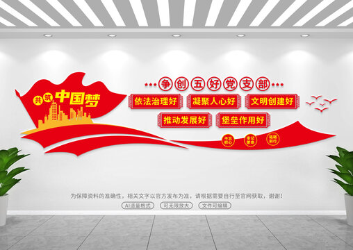 五好黨支部文化墻