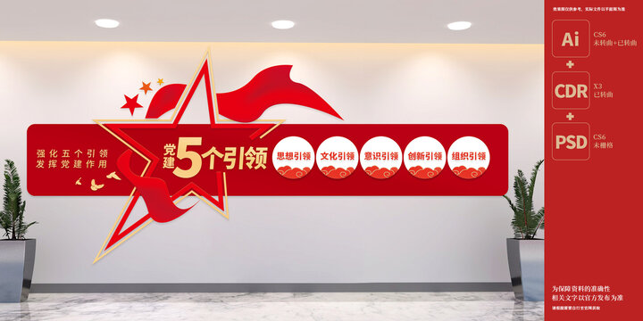 強(qiáng)化五個(gè)引領(lǐng)黨建文化墻
