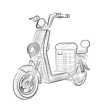 電動(dòng)車簡筆畫