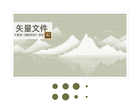 矢量圓點(diǎn)山