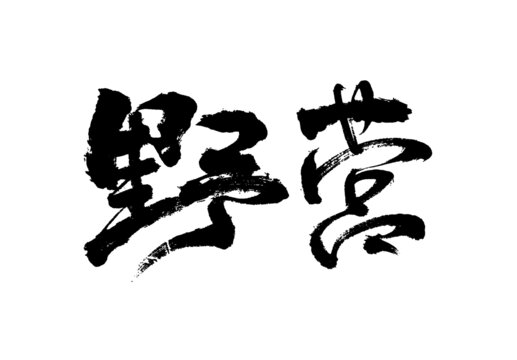 野營(yíng)毛筆書法藝術(shù)字