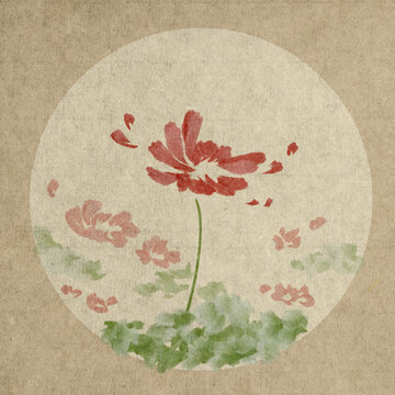 花卉系列紅色花卉