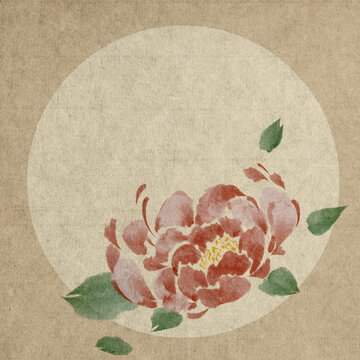 花卉系列紅色牡丹