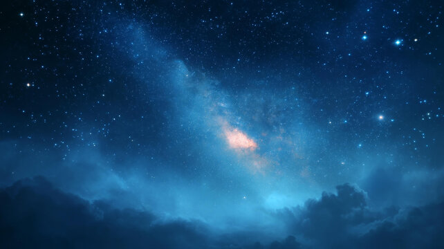 璀璨星空下的星云美景