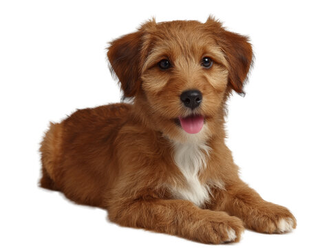 [免摳素材]白色背景下可愛的小狗幼犬