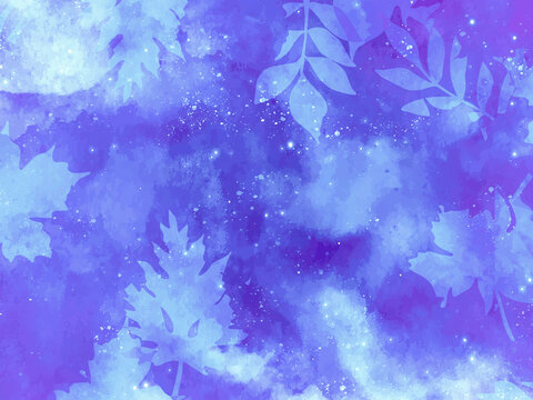 水彩花紋水彩植物背景