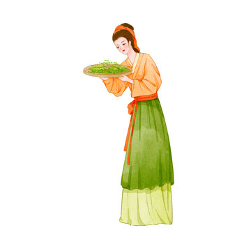 古風(fēng)采茶少女