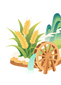 小麥矢量插畫