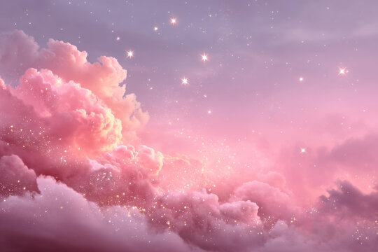 夢幻粉嫩星空云彩