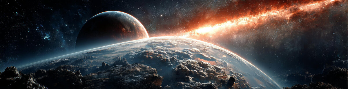宇宙中的地球和行星