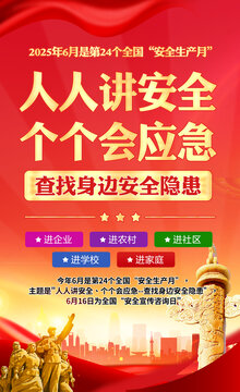 2025全國安全生產(chǎn)月宣傳海報