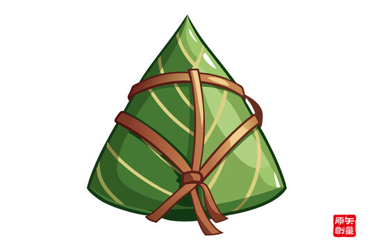 卡通風(fēng)格美味三角粽子