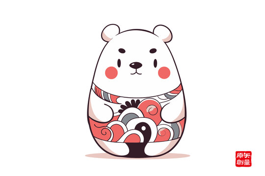 國風(fēng)卡通小熊形象設(shè)計(jì)