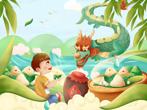 端午節(jié)插畫