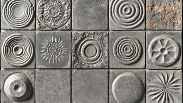 灰色水泥磚裝飾圖案