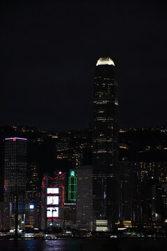 中國香港維多利亞港夜景