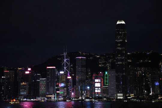 中國香港維多利亞港夜景