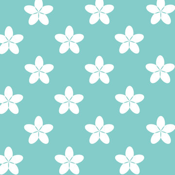 藍(lán)底白花簡(jiǎn)約花卉圖案