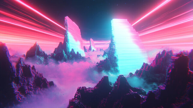 霓虹未來景觀
