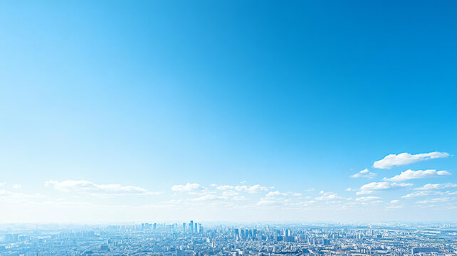 晴空萬里城市全景