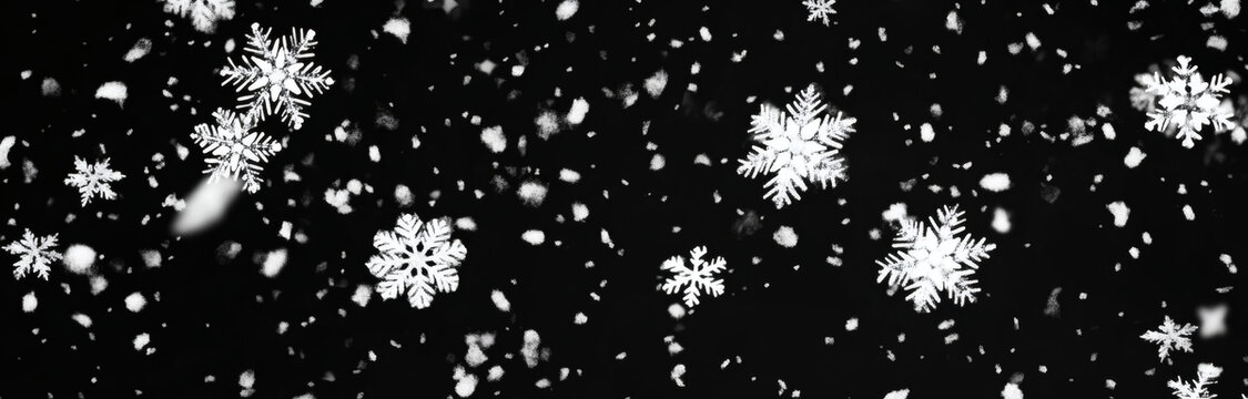 飄落雪花背景圖