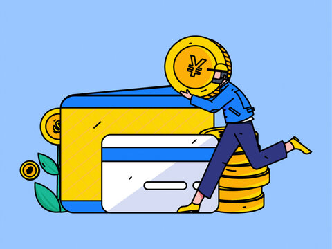 金融存儲矢量插畫