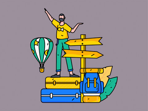 旅游矢量插畫