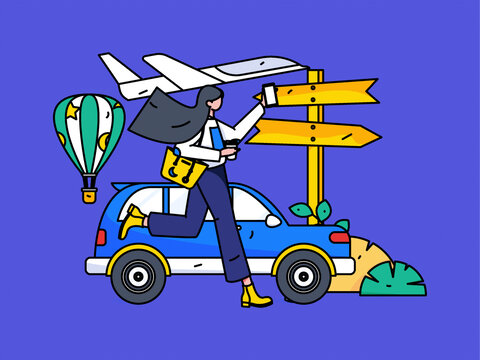 旅游矢量插畫