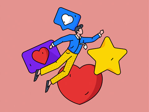 評價矢量插畫