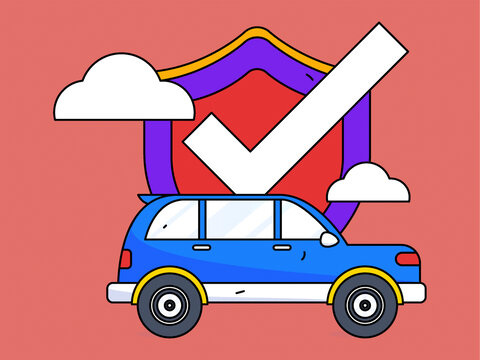 汽車保險矢量插畫